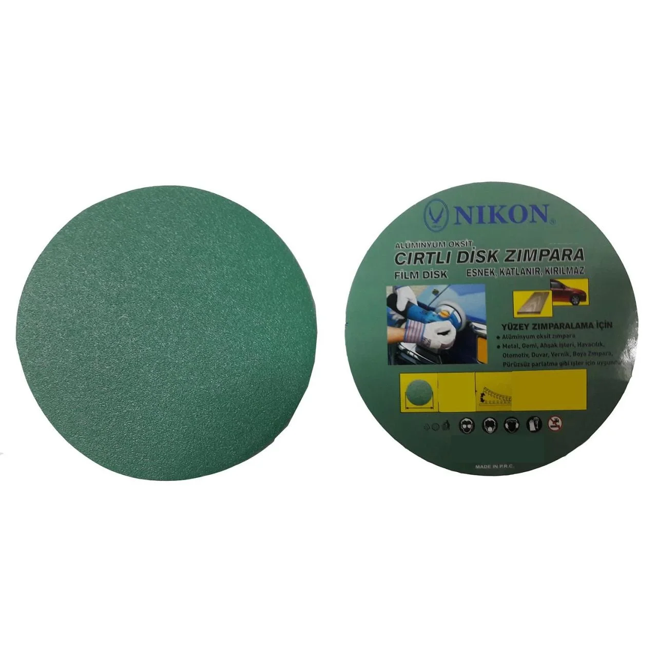 Mey İthalat® Nikon 52032 Kırılmaz Yeşil Cırt Zımpara 115X280 Kum