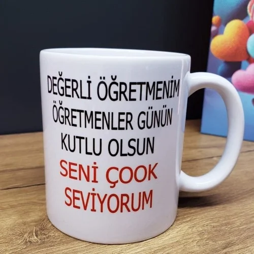 Mey İthalat® Öğretmenler Günü Tasarımlı Kupa Bardak
