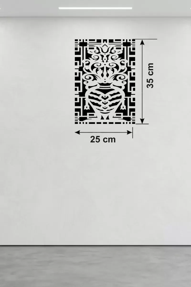 Mey İthalat® Otantik Lale Motifli Ahşap Duvar Tablosu - 25x35 cm 