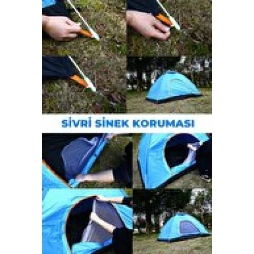 Mey İthalat® Otomatik Havada Açılan Su Geçirmez Çadır 4 Kişilik