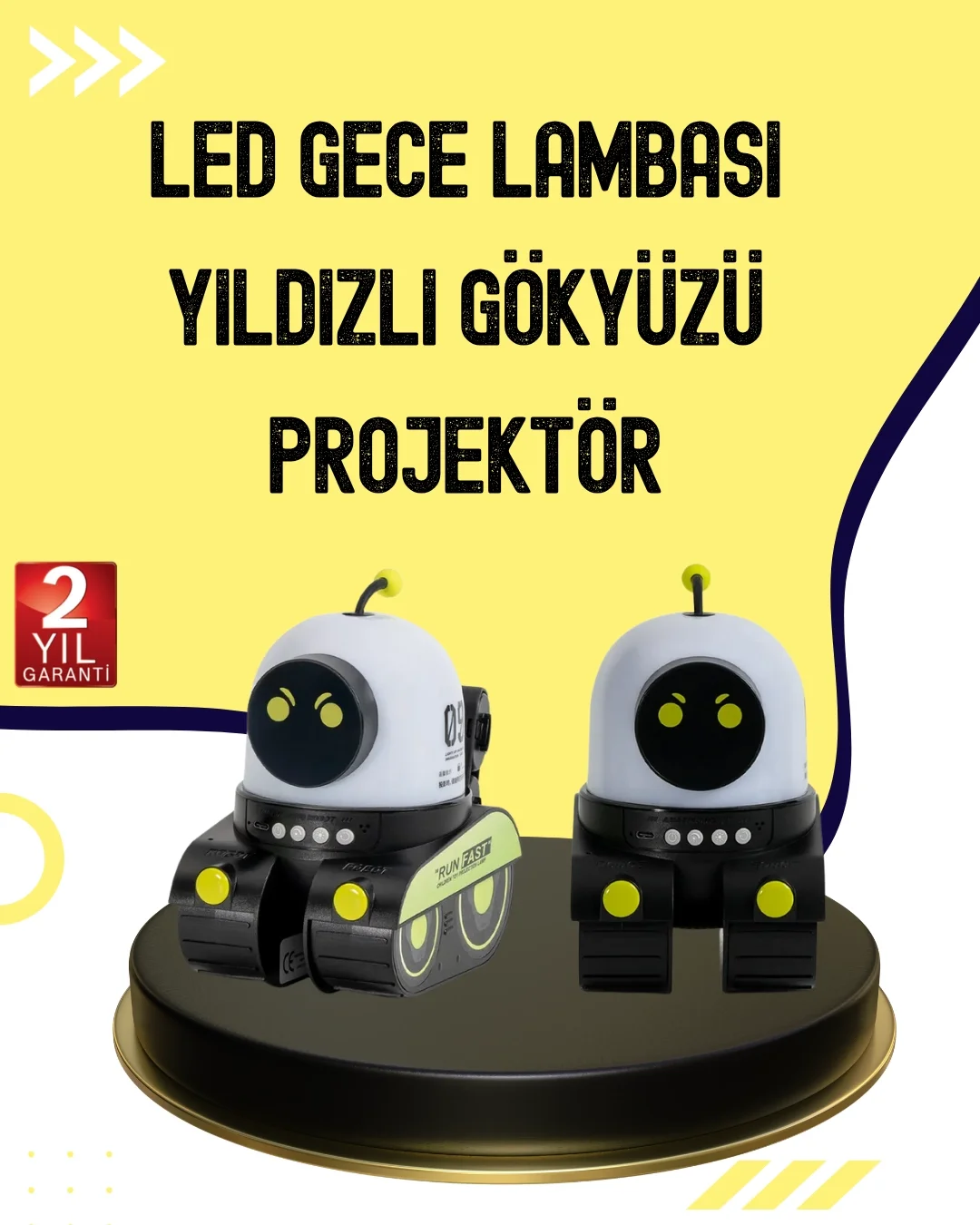 Mey İthalat® Otomatik Döner Slaytlı Üç Parlaklık Ayarlı Projektör