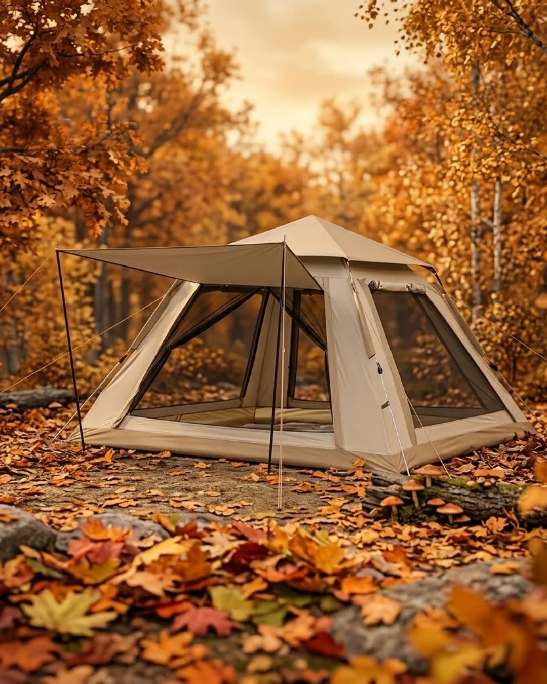 Mey İthalat® Otomatik Kamp Çadırı 240x240x160 cm 6 Kişilik Geniş 