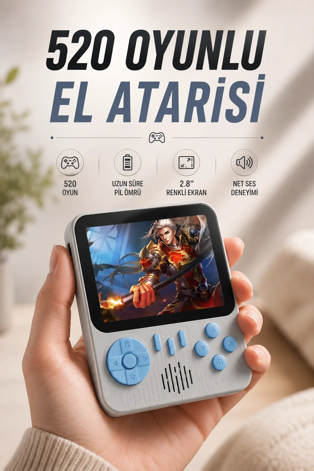 Mey İthalat® Oyun Konsolu Retro Oyun Konsolu Tv'ye Bağlanabilir T