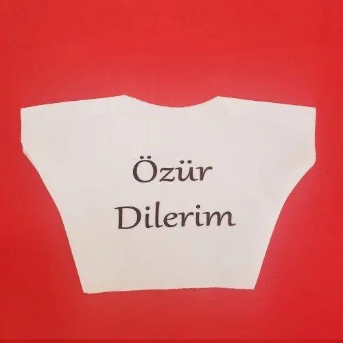 Mey İthalat® Özür Dilerim Yazılı Peluş Oyuncak Tişörtü