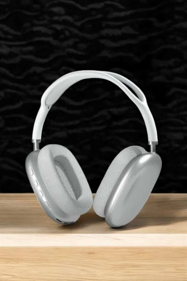 Mey İthalat® P9 Plus Kablosuz Kulak Üstü Bluetooth Kulaklık Beyaz