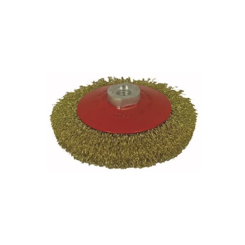 Mey İthalat® Partner 03033 M14 Vidalı  Sarı Telli Fırça 125 mm