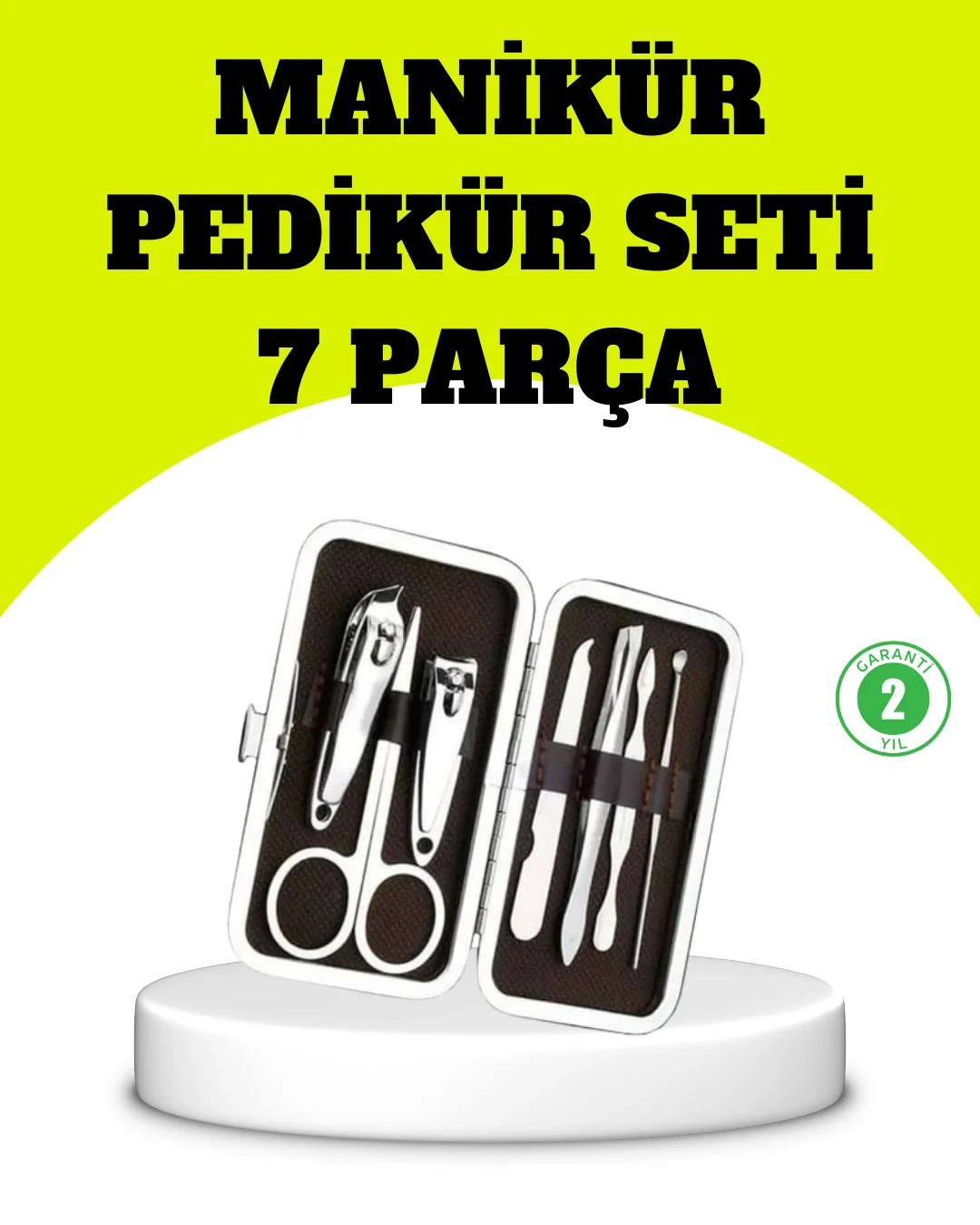 Mey İthalat® Paslanmaz Çelik Kişisel Bakım Seti – 7 Parça