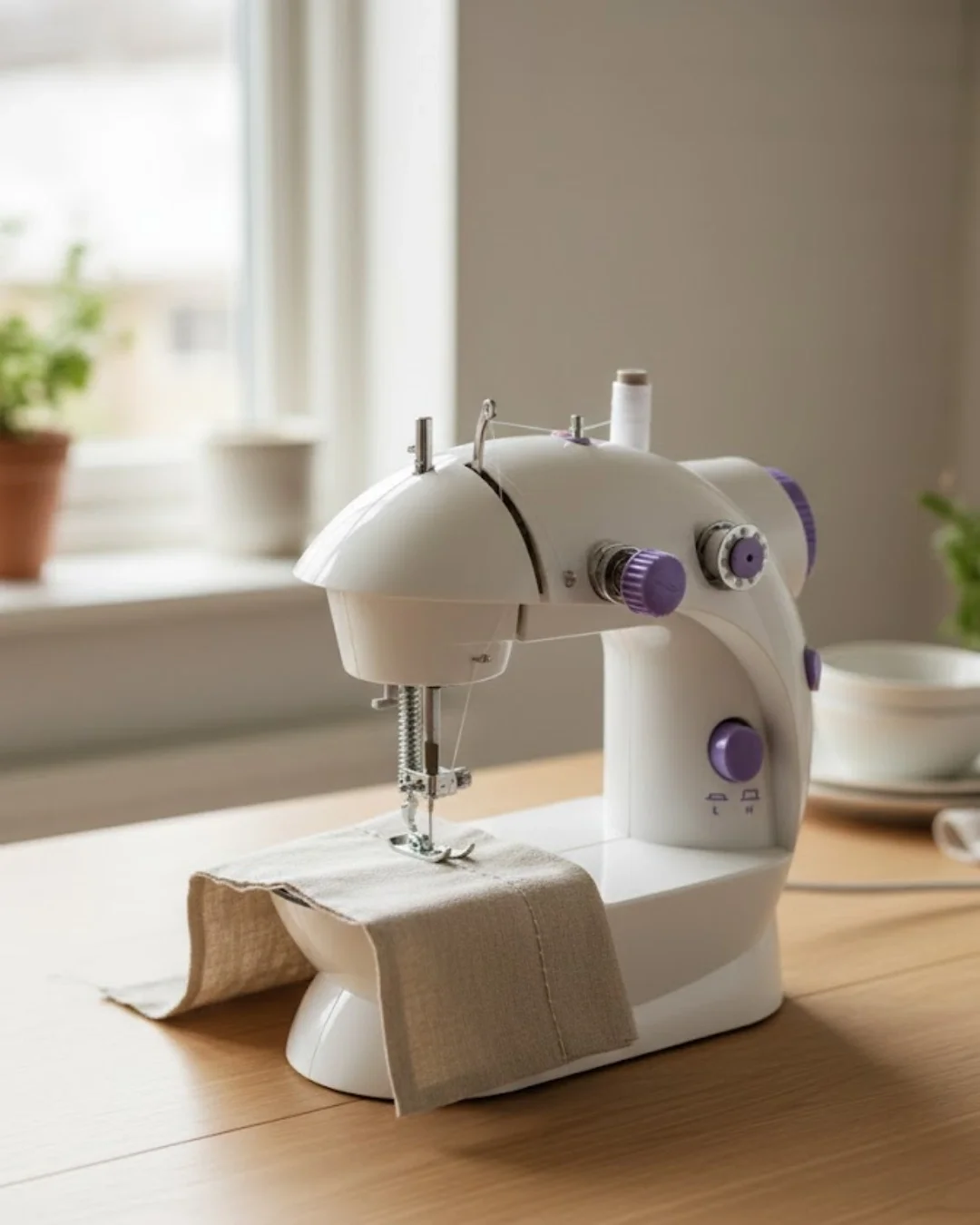 Mey İthalat® Pedallı Mini Dikiş Makinesi Çift Makara Kilitli Diki