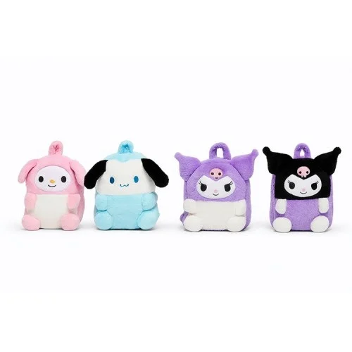 Mey İthalat® Peluş Kuromi My Melody ve Cinnamoroll Sırt Çantası