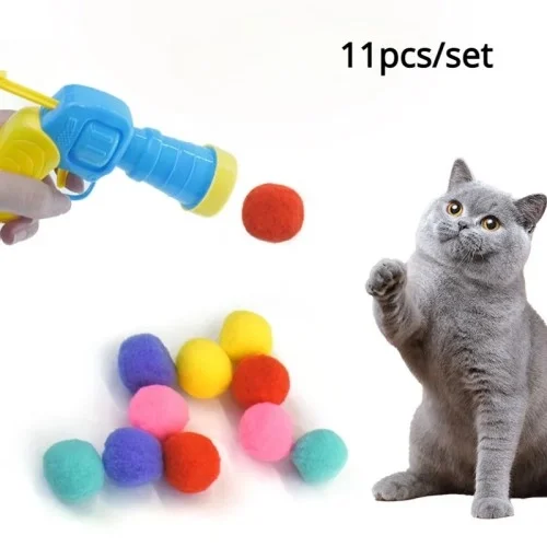 Mey İthalat® Peluş Top Atan İnteraktif Kedi Oyuncağı