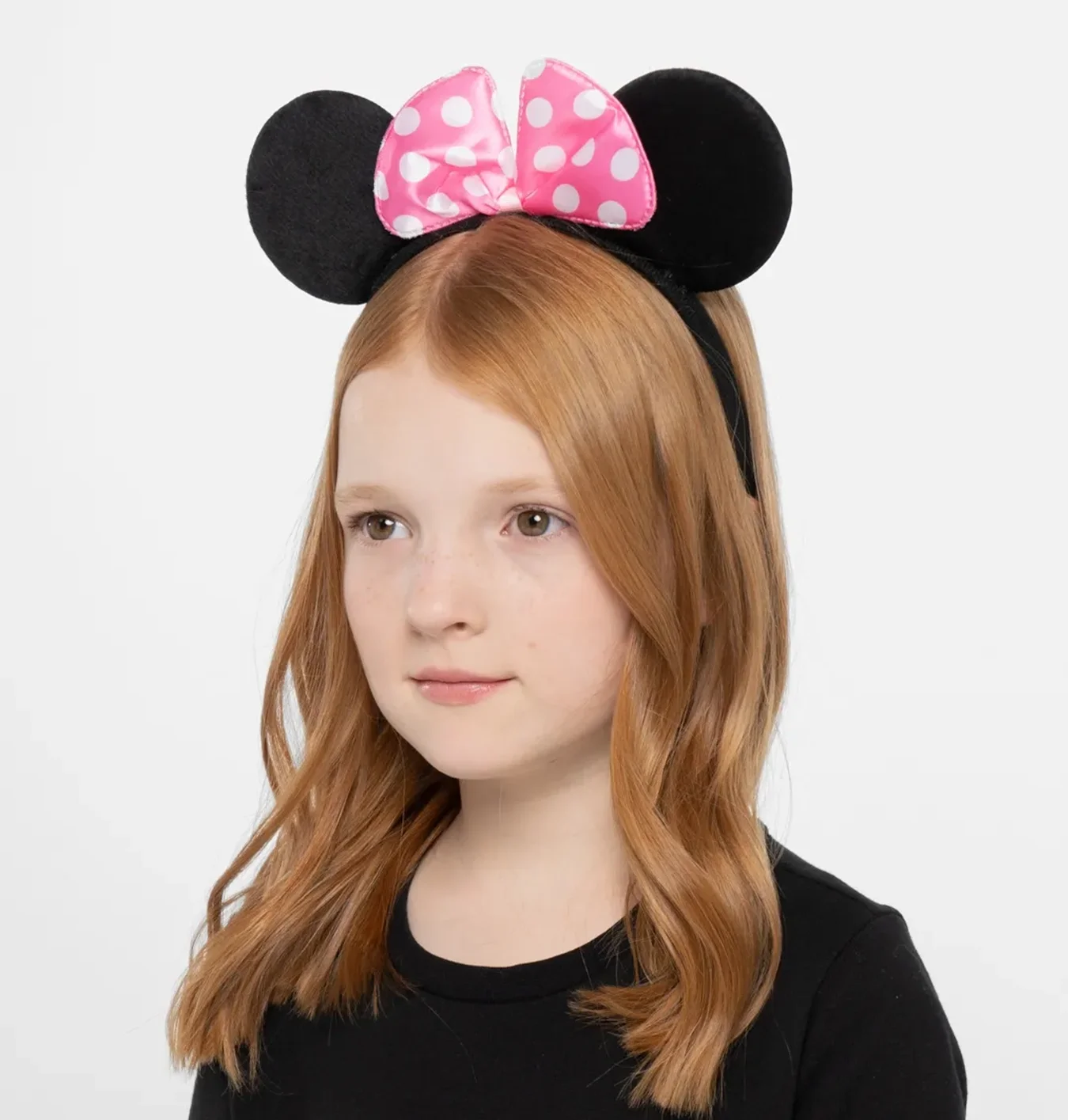 Mey İthalat® Pembe Fiyonklu Minnie Mouse Tacı Mini Kulak