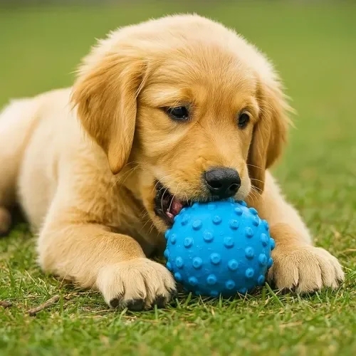Mey İthalat®  PetZoom Mavi Dikenli Köpek Oyun Topu