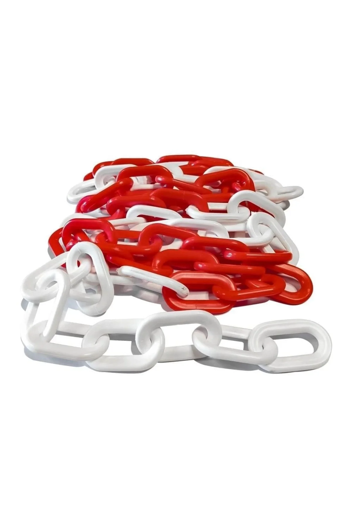 Mey İthalat® Plastik Zincir Kırmızı Beyaz ( 5 Metre)