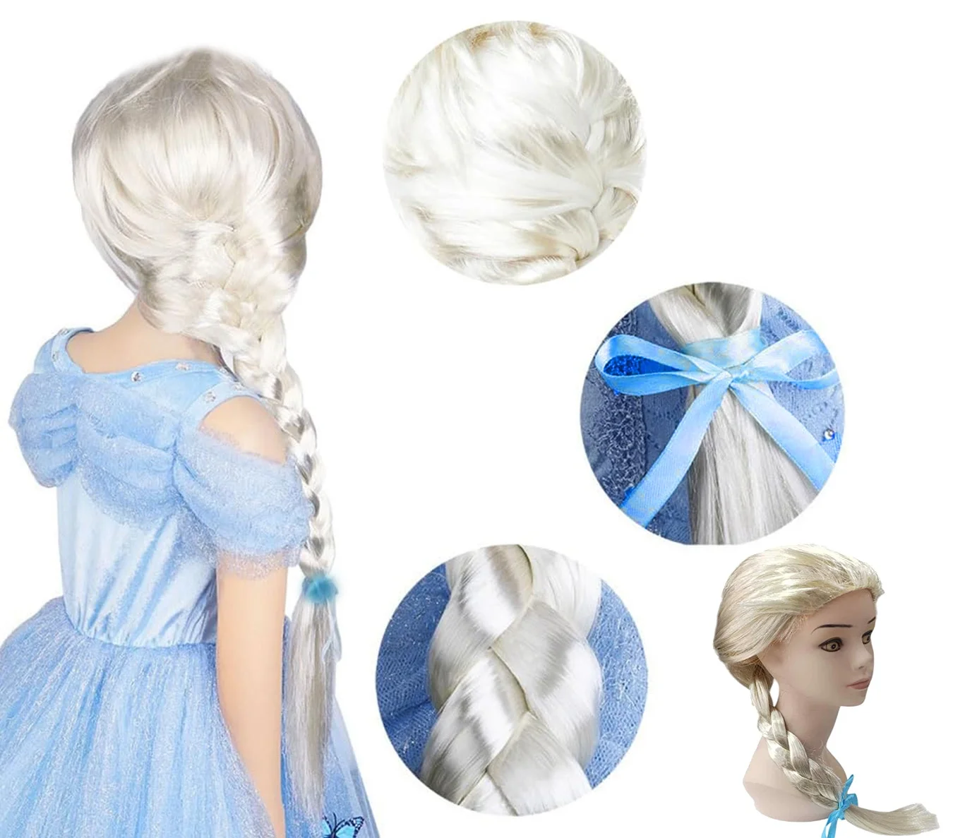 Mey İthalat® Platin Altın Dore Renk Karlar Ülkesi Elsa Frozen Per