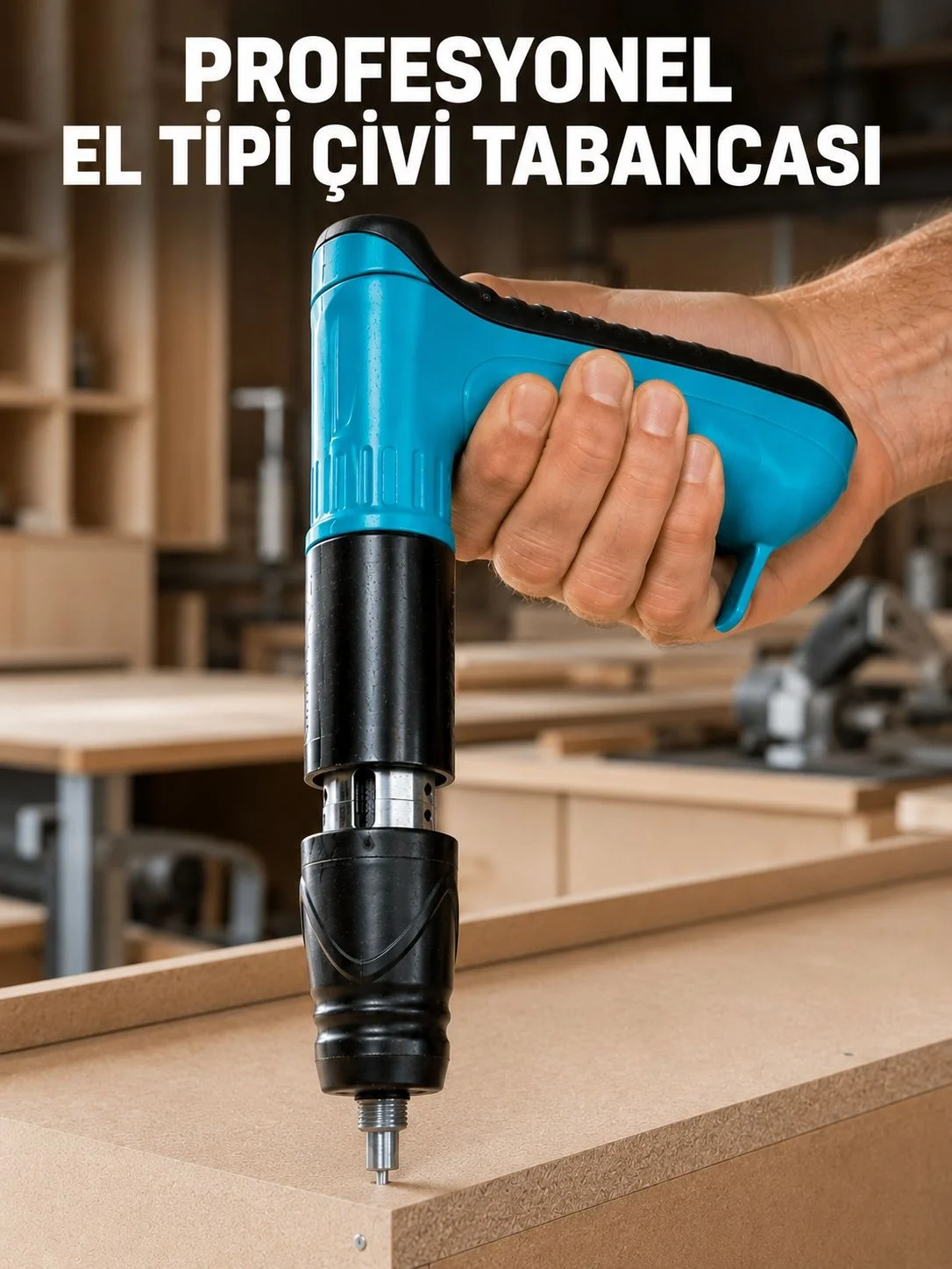Mey İthalat® Profesyonel Manuel El Tipi Çivi Tabancası Ahşap Döşe