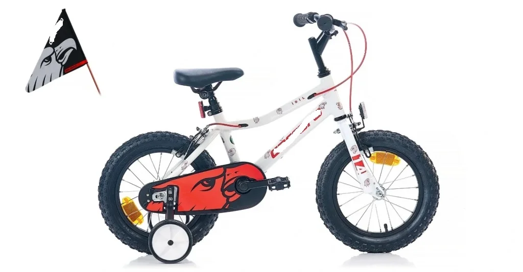 Mey İthalat® Red Eagle 14 Jant Çocuk Bisikleti Beyaz-Kırmızı-Gümü