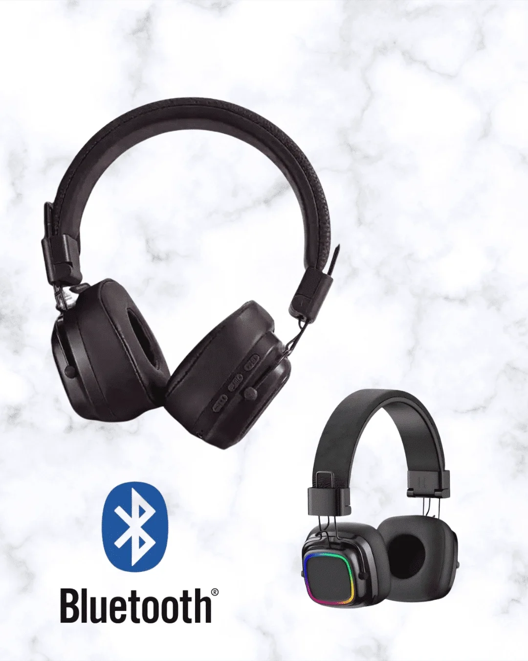 Mey İthalat® Renkli Işık Efektli Bluetooth 5.3 Müzik Kulaklığı Ye