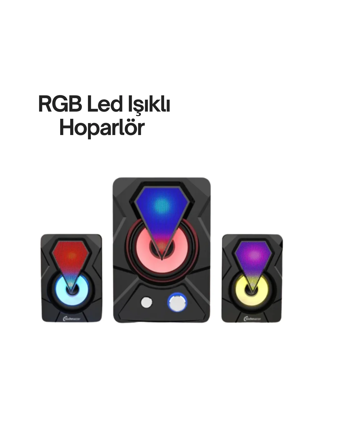 Mey İthalat® Renkli LED Işıklı Hoparlör