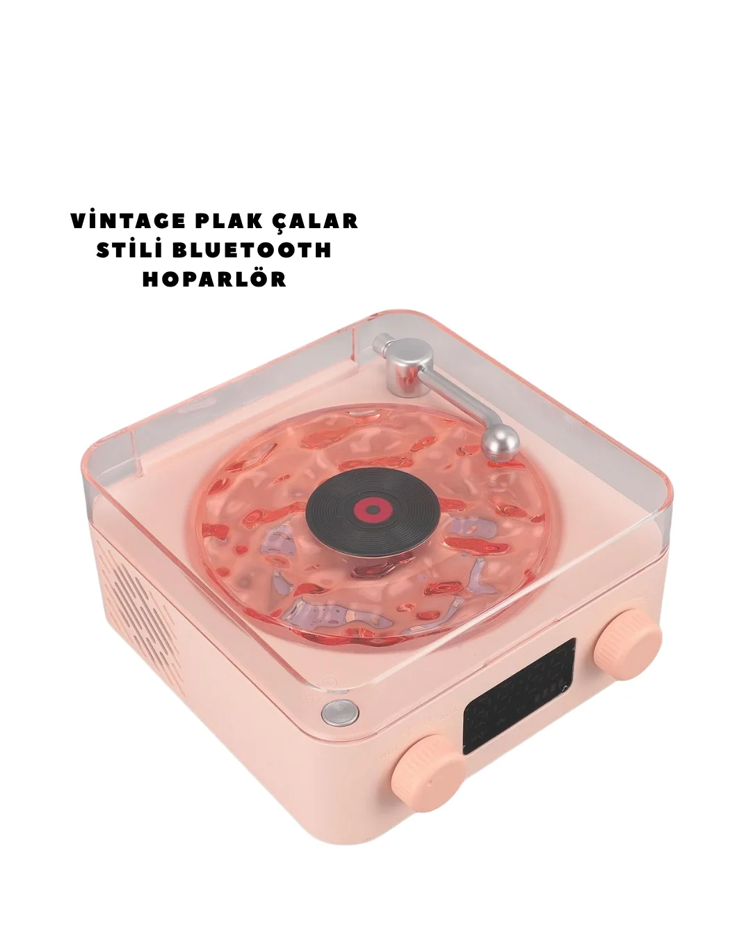 Mey İthalat® Retro Bluetooth Hoparlör PEMBE