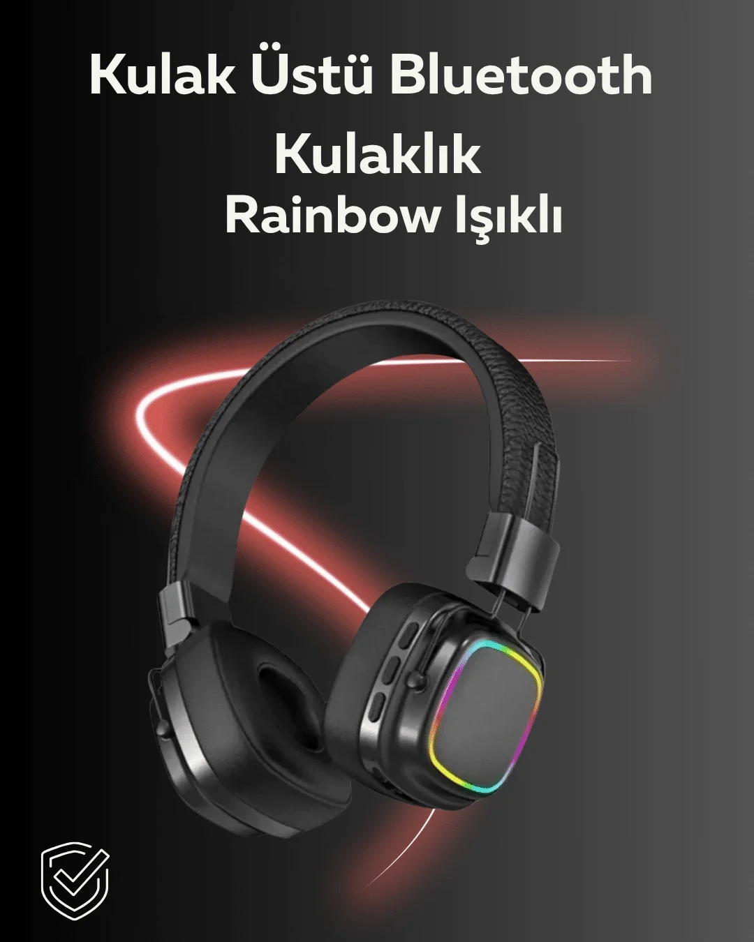Mey İthalat® RGB Işıklı Katlanabilir Bluetooth 5.3 Kulak Üstü Kul