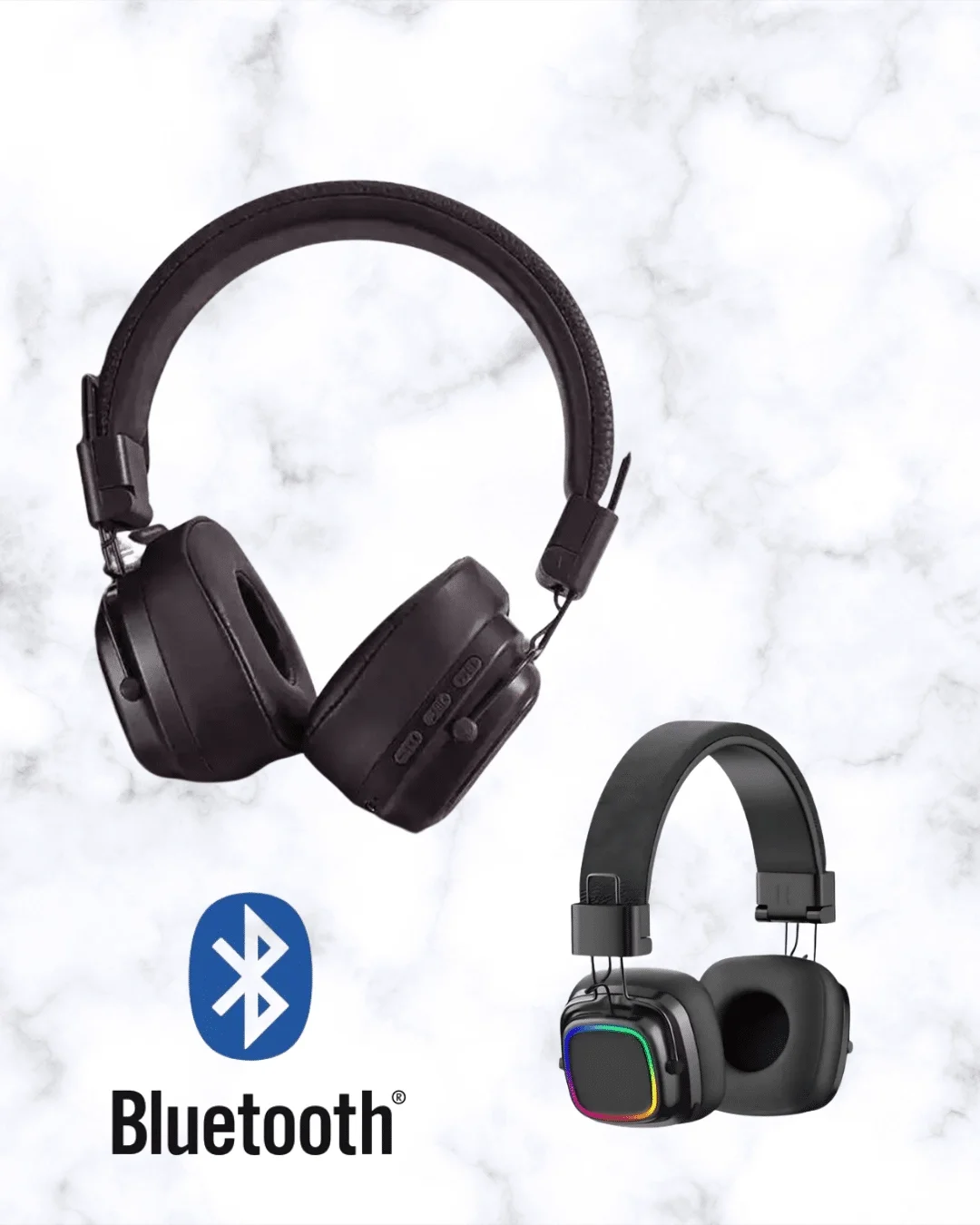Mey İthalat® RGB Işıklı Katlanabilir Bluetooth 5.3 Kulak Üstü Kul