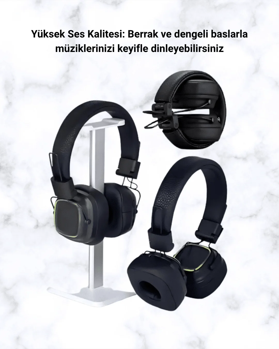 Mey İthalat® RGB Işıklı Katlanabilir Bluetooth 5.3 Kulak Üstü Kul