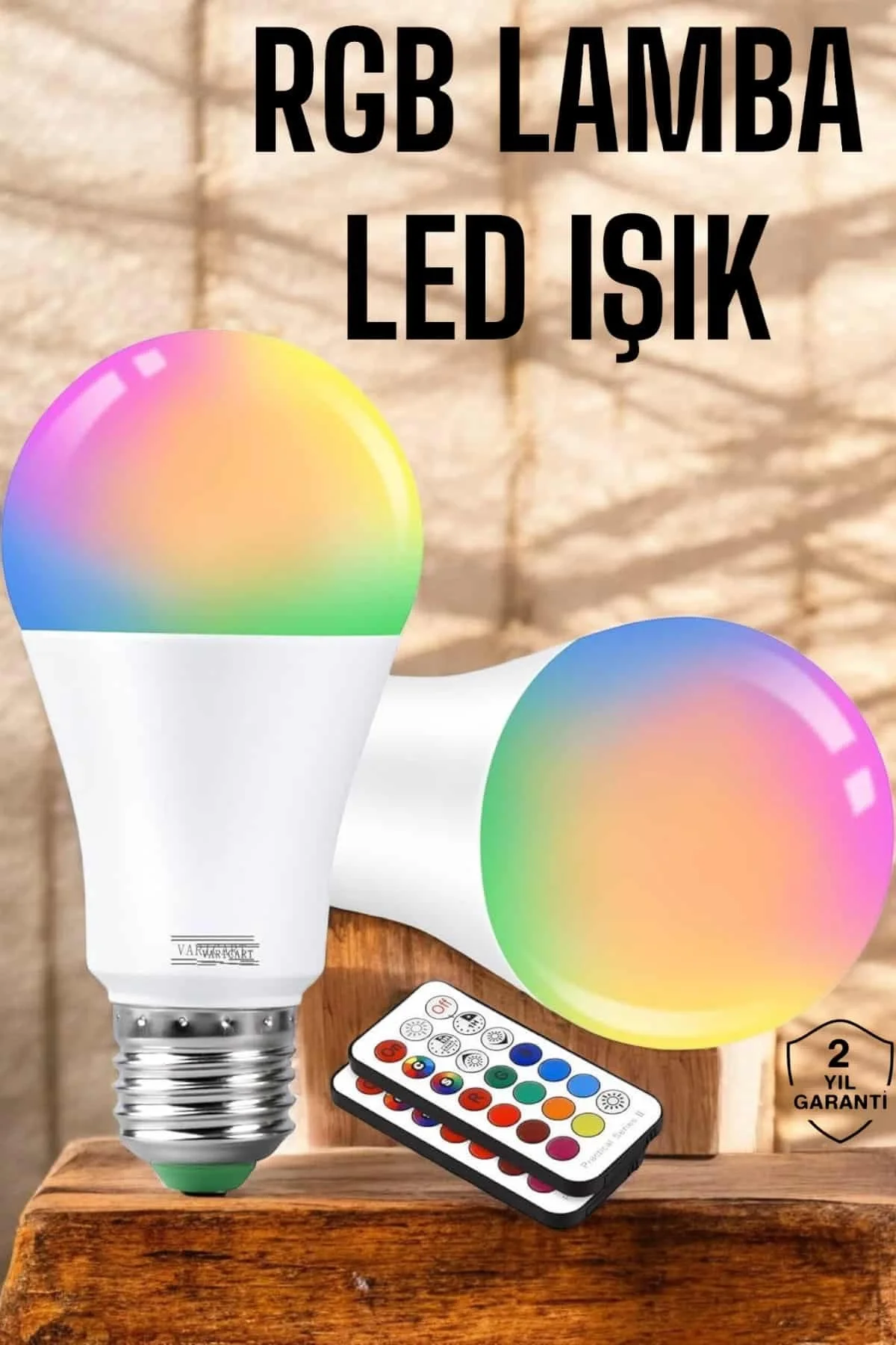 Mey İthalat® RGB Led Lamba Led Işık Ampul Renk Değiştirebilen 100