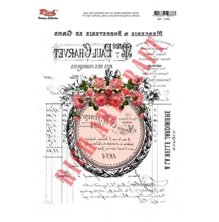 Mey İthalat® Rich 1340 Vintage Kolay Transfer 23x33 cm Mey İthalat® Rich 1340 Vintage Kolay Transfer 23x33 cm