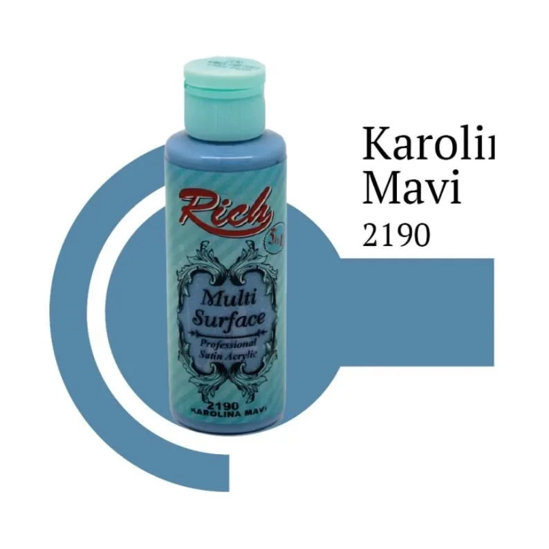 Mey İthalat® Rich Multi Surface 2190 Karolina Mavi Akrilik Boya 1 Mey İthalat® Rich Multi Surface 2190 Karolina Mavi Akrilik Boya 1