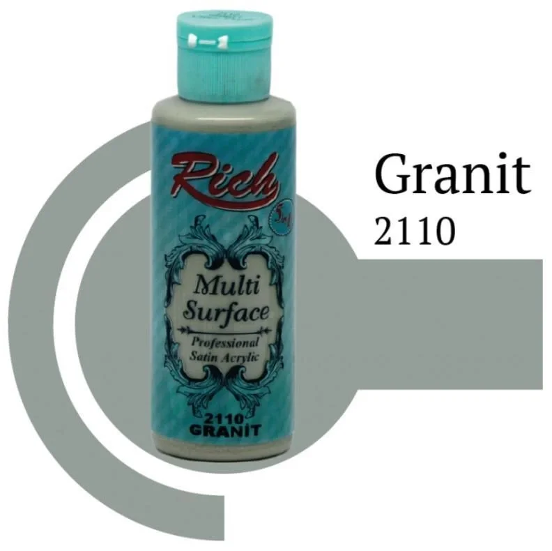 Mey İthalat® Rich Multi Surface 2110 Granit Akrilik Boya 120 cc