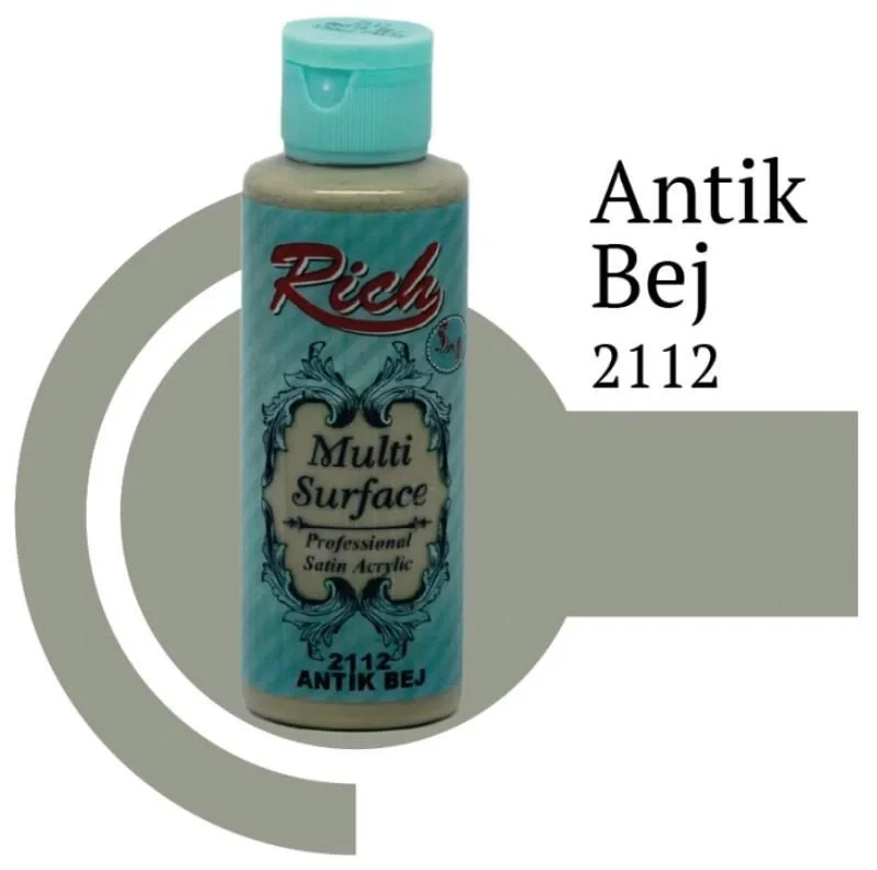 Mey İthalat® Rich Multi Surface 2112 Antik Bej Akrilik Boya 120 c Mey İthalat® Rich Multi Surface 2112 Antik Bej Akrilik Boya 120 c