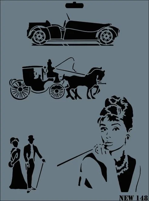 Mey İthalat® Rich New Seri N-148 Stencil 35x25 cm
