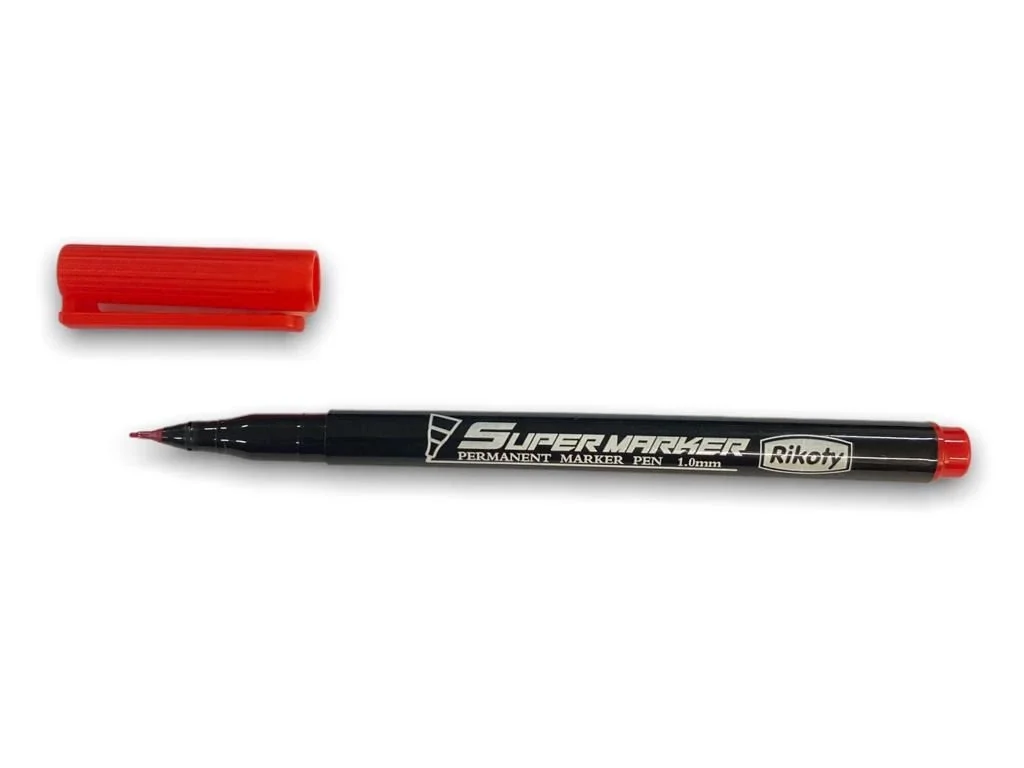 Mey İthalat® Rikoty G-0921 Kırmızı 1 mm Uçlu Süper Marker Kalem