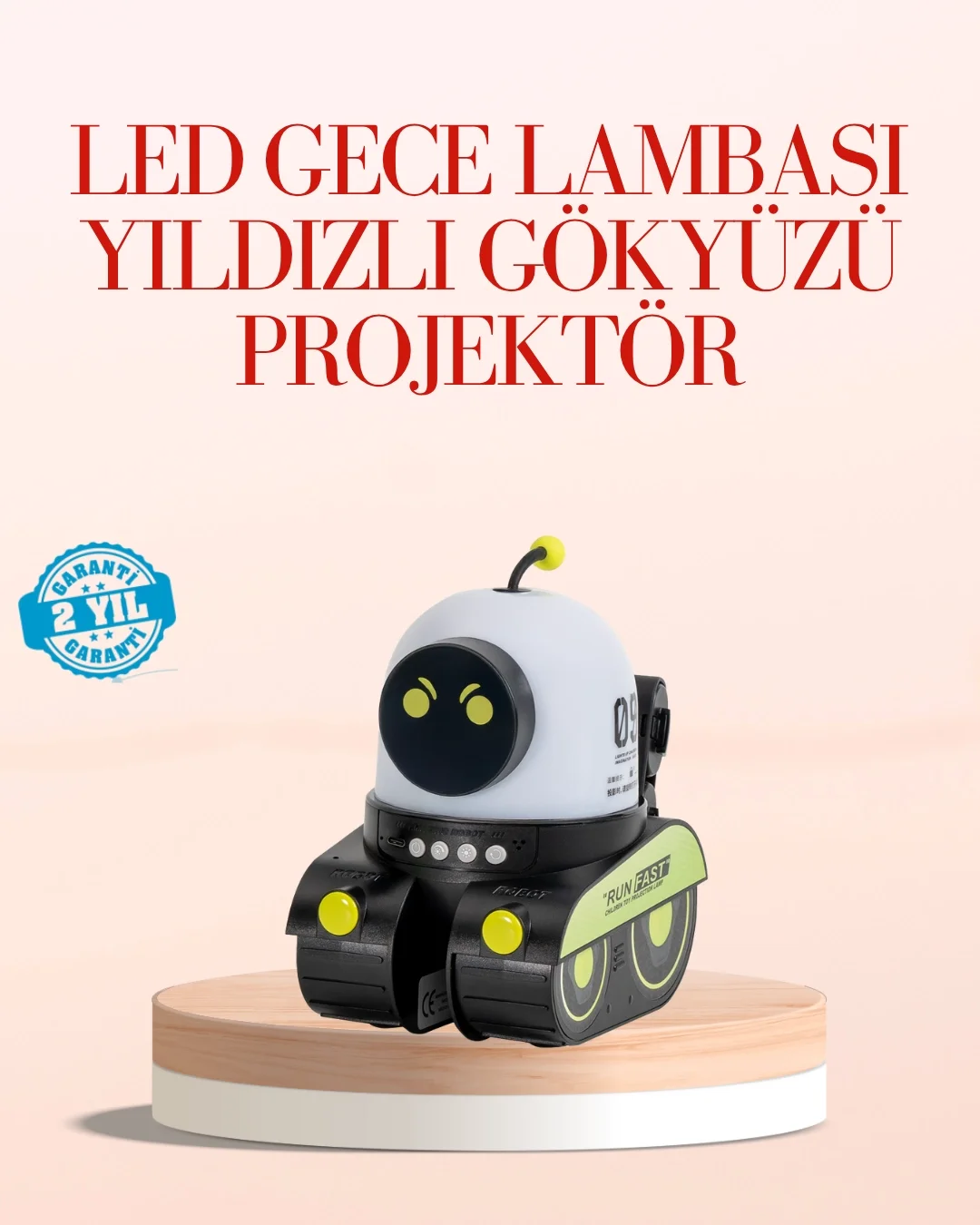 Mey İthalat® Robot Tasarımlı Bluetooth Hoparlörlü Yıldızlı Gökyüz
