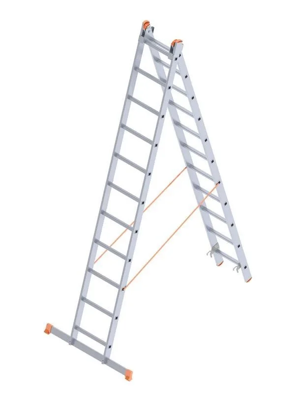 Mey İthalat® Saraylı 2X11 A Tipi Sürgülü Merdiven 6,02 Metre