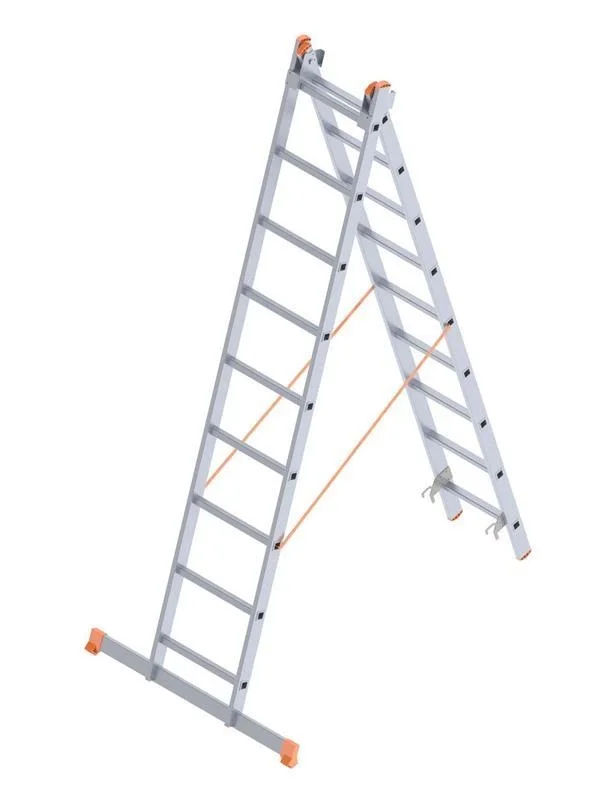 Mey İthalat® Saraylı 2X9 A Tipi Sürgülü Merdiven 4,94 Metre