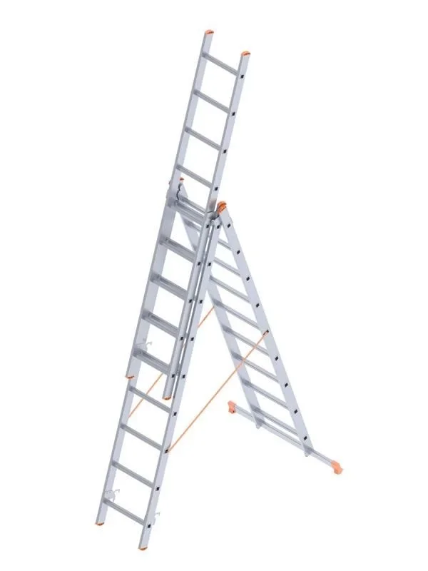 Mey İthalat® Saraylı 3x9 A Tipi Sürgülü Merdiven 7,41 Metre