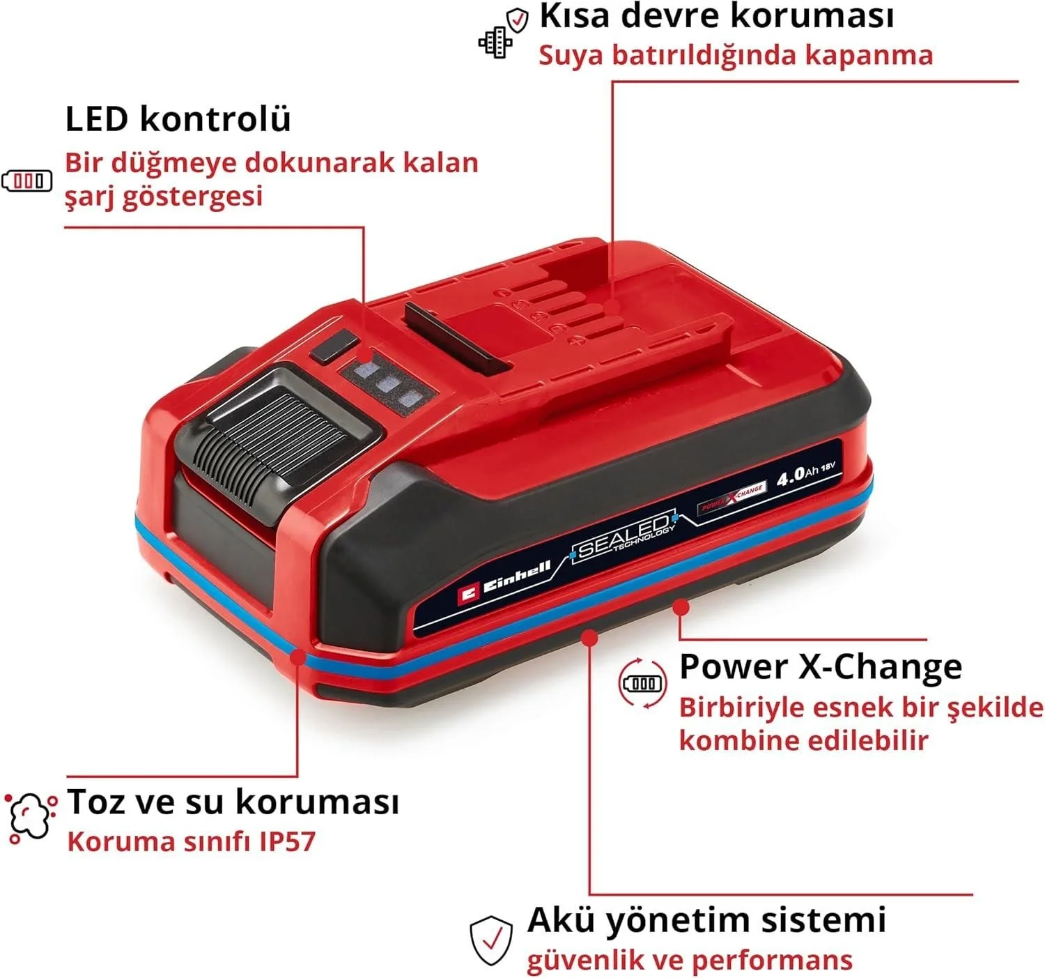 Mey İthalat® Sealed Li-on Akü 18 Volt 4,0 Ah Plus Mey İthalat® Sealed Li-on Akü 18 Volt 4,0 Ah Plus
