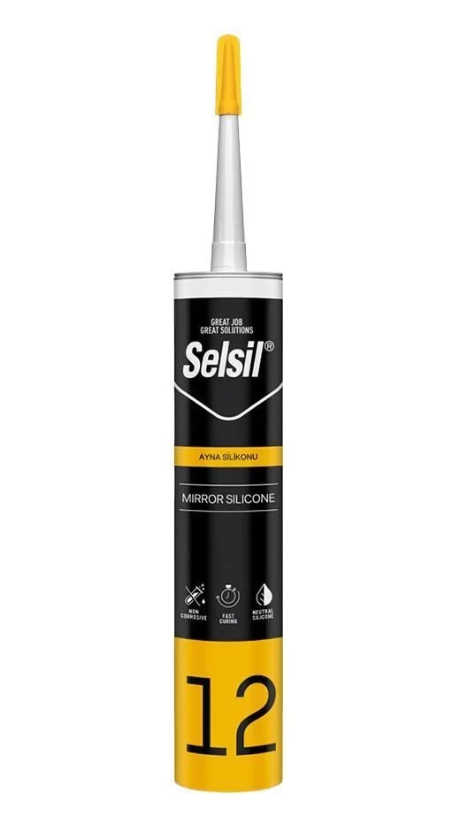 Mey İthalat® Selsil 12 Ayna Silikonu Şeffaf 280 ml Mey İthalat® Selsil 12 Ayna Silikonu Şeffaf 280 ml