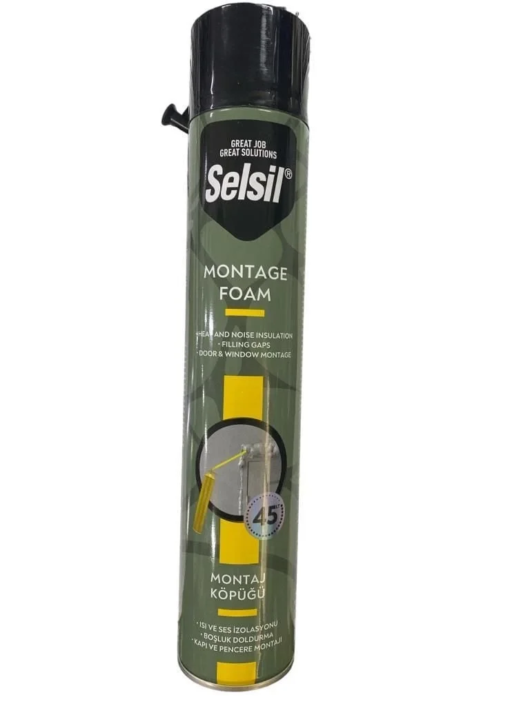 Mey İthalat® Selsil Tam Dolum Poliüratan Montaj Köpüğü 845 gr