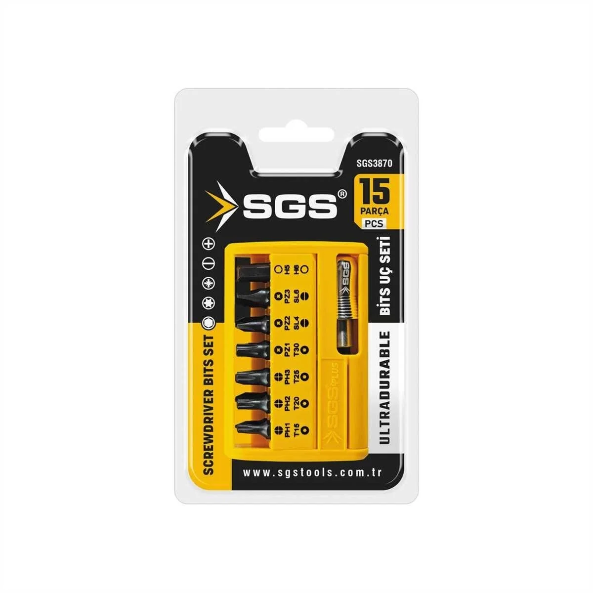 Mey İthalat® Sgs 3870 Bits Uç Seti 15 Parça