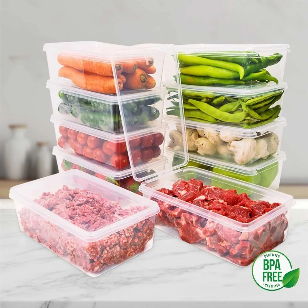 Mey İthalat® SGS B1000-10 Buzluk Saklama Kabı 1 Litre 10 Adet Mey İthalat® SGS B1000-10 Buzluk Saklama Kabı 1 Litre 10 Adet