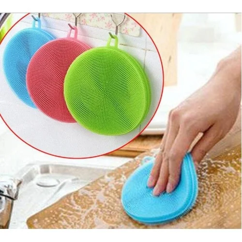 Mey İthalat® Silikon Bulaşık Yıkama Fırçası Tükenmeyen (2 Adet)
