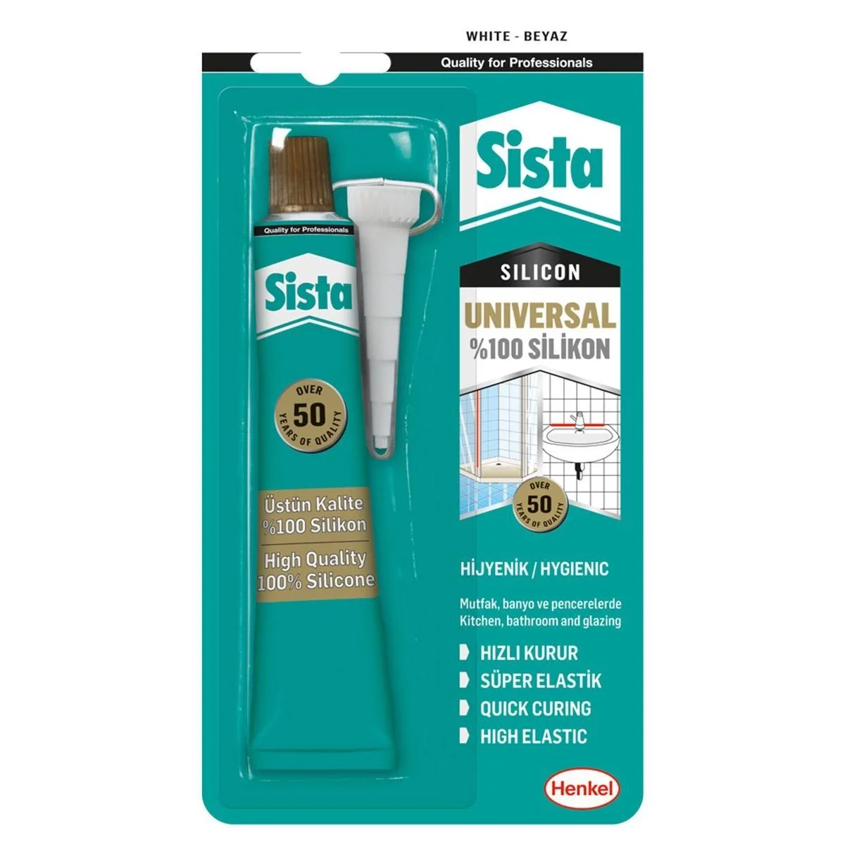 Mey İthalat® Sista Üniversal Silikon Tüp 50 Gr Beyaz Mey İthalat® Sista Üniversal Silikon Tüp 50 Gr Beyaz