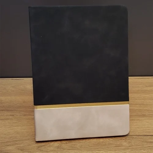 Mey İthalat® Siyah Çizgili Deri Defter