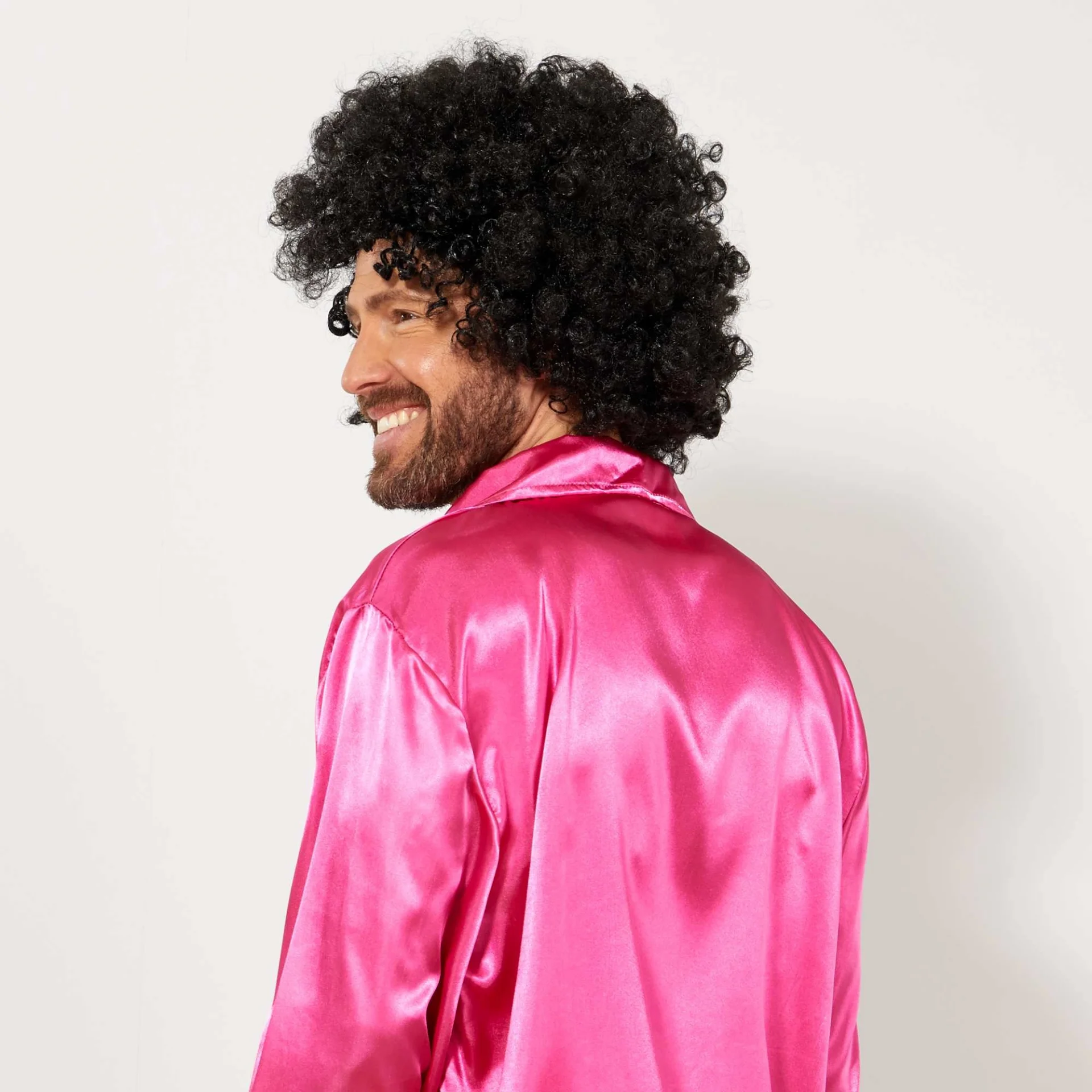 Mey İthalat® Siyah Renk Kıvırcık Afro Bonus Peruk