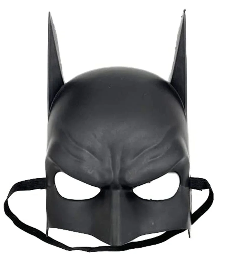 Mey İthalat® Siyah Renk Çocuk Boy Arkadan Lastikli Batman Maskesi