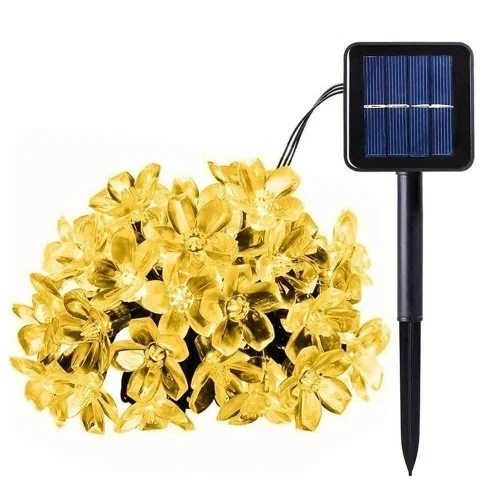 Mey İthalat® Solar 5m 50 Led Papatya Gün Işığı 8 Fonksiyonlu