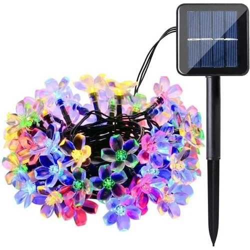 Mey İthalat® Solar 5m 50 Led Papatya RGB 8 Fonksiyonlu