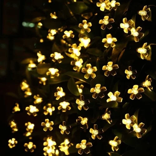 Mey İthalat® Solar 5m 50 Led Papatya Gün Işığı 8 Fonksiyonlu